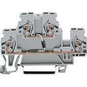 Wago 870-540/281-669 Bauelementklemme,Doppelstock,für Tragschiene 35 x 15 und 35 x 7,5,grau 870540281669 - 50 Stück