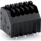 Wago 250-404/353-604 THR-Leiterplattenklemme,Drücker,0,5 mm2,schwarz 250404353604 - 100 Stück