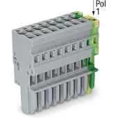 Wago 769-109/000-036 1-Leiter-Federleiste,CAGE CLAMP,4 mm2,grün-gelb/grau 769109000036 - 25 Stück