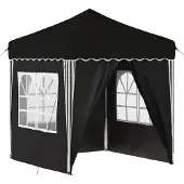 vidaXL Pop-up Partyzelt 195 x 195 x 245 cm Schwarz Oxford-Stoff