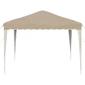 vidaXL Pop-up Partyzelt 288 x 288 x 245 cm Creme Oxford-Stoff