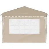 vidaXL Pop-up Partyzelt 288 x 288 x 245 cm Creme Oxford-Stoff