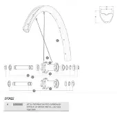 Mavic Xa Pro Carbon 29 Extra Flat Front/rear Speichen 12 Einheiten