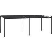 The Living Store Pavillon mit Ausziehbarem Dach 600x300x233 cm Anthrazit