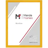 MendeFrames Holzrahmen Massivholz Museumsglas 28x35 cm gelb H300