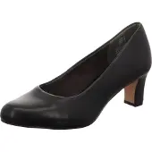 Jana Damen Pumps mit Blockabsatz Vegan, Black, 37