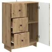 vidaXL Sideboard Artisan-Eiche 66 x 34,5 x 90 cm Holzwerkstoff