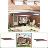 The Living Store Markise Automatisch Braun 450x300 cm