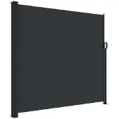 Syfax Seitenmarkise Ausziehbar Schwarz 180x500 cm