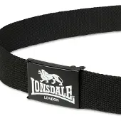 Lonsdale Koppelgürtel "STARBOTTON", Damen, schwarz-weiß (schwarz, weiß), Kunstfaser, Gürtel Koppelgürtel