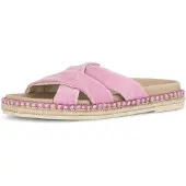 Gabor Damen Pantoletten in Rosa mit weichem Fußbett und Espadrille-Optik