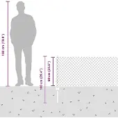 vidaXL Maschendrahtzaun mit Pfosten 10 x 0,6 m PVC-beschichteter Stahl