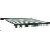 vidaXL Ausziehbare Markise Grün und Weiß 300 x 250 cm