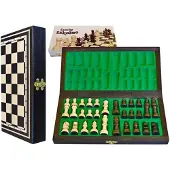 Magiera Holz Schach klassische Strategie-Spiel + CASE