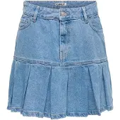 ONLY Jeansrock "ONLEMERSON REG PLEATED DNM SKIRT TAI" Baumwolle, Regular Waist