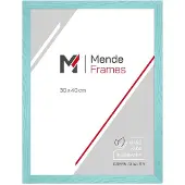 MendeFrames Holzrahmen Massivholz Kunstglas 60x60 cm türkis H300