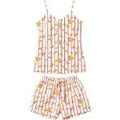 Gisela Fruit Print Frida Collection Ärmelloser Pyjama