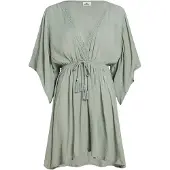 O'Neill Strandkleid "ESSENTIALS TOKEENA COVER UP", Damen, Gr. M (38), N-Gr, marble arch, Obermaterial: 100% Viskose, Kleider Strandkleid, mit Kordelzug mit Quasten, aus Viskose, lockerer Schnitt