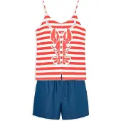 Gisela Lobster Print In&out Ärmelloser Pyjama