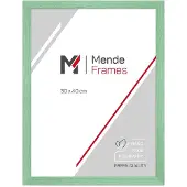 MendeFrames Holzrahmen Massivholz mit Museumsglas 25x38 cm hellgrün H300