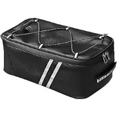 Generisch Gepäckträger-Tasche, 8 Liter - Wasserdicht - Reflektierend - Schwarz