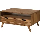 MASSIVMOEBEL24.DE MASSIVMOEBEL24 Couchtisch Sheesham 100x70x48 natur sandgestrahlt lackiert MALMÖ 2 #228