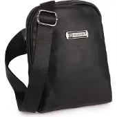 Bellugio Kleine Herren Umhängetasche Schultertasche aus Weichem Kunstleder schwarz