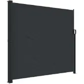 Syfax Seitenmarkise Ausziehbar Schwarz 180x600 cm