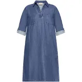 Cartoon Jeanskleid "Jeanskleid mit Kragen", Damen, Gr. 36, EURO, blau, Obermaterial: 61% Lyocell CLY. 39% Baumwolle CO., Kleider Jeanskleid