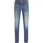 Jack & Jones Slim-fit-Jeans "JJIGLENN – Jeans mit Stretch, niedriger Leibhöhe und Taschen" Baumwollmischung, slim fit