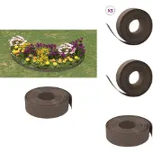vidaXL Rasenkanten 5 Stk. Braun 10 m 15 cm Polyethylen - Beeteinfassungen