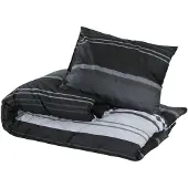 The Living Store Bettwäsche-Set Schwarz und Weiß 200x200 cm Baumwolle