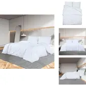 vidaXL Bettwäsche-Set Weiß 155x220 cm Leichte Mikrofaser - Bettbezüge