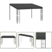 The Living Store Wand-Pavillon 3x4 m Anthrazit Stoff