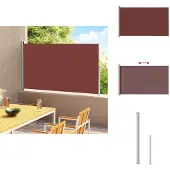 vidaXL Seitenmarkise Ausziehbar 180x300 cm Braun - Sonnenschirme & Sonnenschutze