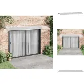 vidaXL Türvordach Grau 400x100 cm Polycarbonat - Markisen