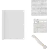 vidaXL Balkon-Sichtschutz Weiß 120x400 cm HDPE - Sonnenschirme & Sonnenschutze