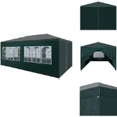 vidaXL Partyzelt 3x6 m Grün - Pavillons & Partyzelte