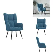 vidaXL Relaxsessel Blau Samt - Sessel