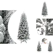 vidaXL Künstlicher Weihnachtsbaum Beschneit 150 cm PVC&PE - Weihnachtsbäume