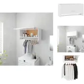 vidaXL Kleiderschrank Weiß 70x32,5x35 cm Holzwerkstoff - Kleiderschränke