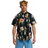 Billabong Kurzarmhemd "Sundays", Herren, Gr. S, bunt (schwarz), Obermaterial:[Hauptmaterial] 52% Baumwolle, 48% Lyocell., Hemden Kurzarmhemd