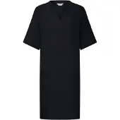 Oxmo Minikleid "Minikleid OXNInna Linen Mix", Damen, Gr. 40, N-Gr, grau (meteorite), Obermaterial: 80% Viskose LENZING LenzingCV. 20% Leinen LI., Kleider Minikleid