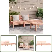 The Living Store Gartensofa 3-Sitzer Massivholz Douglasie