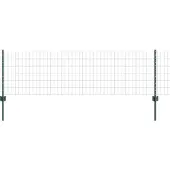 vidaXL Euro-Zaun mit Pfosten 50 x 0,6 m PVC-beschichteter Stahl Grün