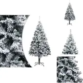 vidaXL Künstlicher Weihnachtsbaum mit Schnee Grün 240 cm PVC - Weihnachtsbäume