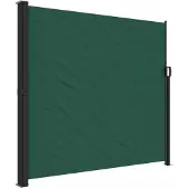 Syfax Seitenmarkise Ausziehbar Dunkelgrün 180x500 cm