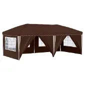 Syfax Pop-up Partyzelt 575 x 288 x 245 cm Braun