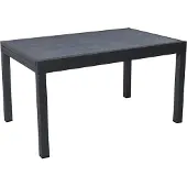 HABITAT ET JARDIN Gartentisch aus Aluminium ausziehbar "Lagos" - 140/280 x 90 x 76 cm - Schwarz