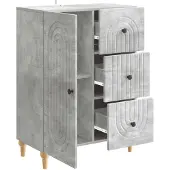 vidaXL Sideboard Betongrau 66 x 34,5 x 90 cm Holzwerkstoff